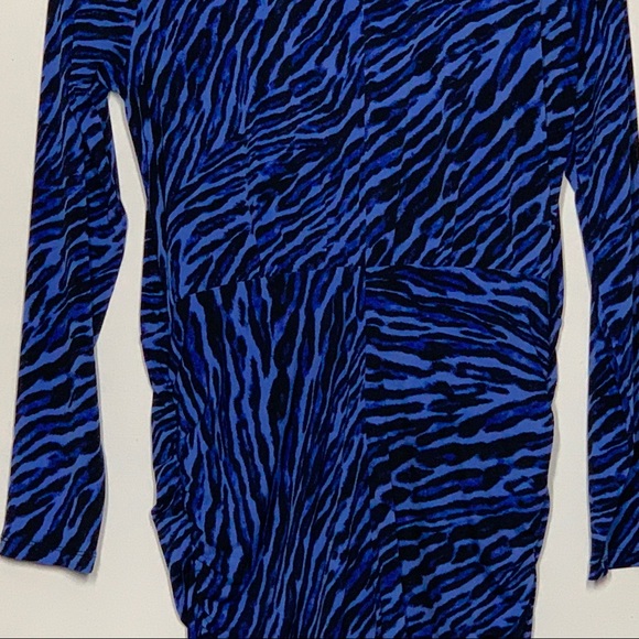 Michael Kors Bodycon Zebra Print Midi Dress - Picture 6 of 11